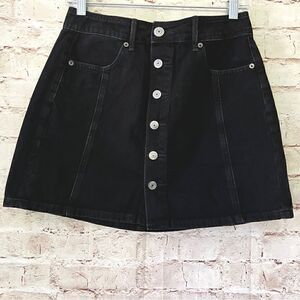 American Eagle button front denim mini skirt